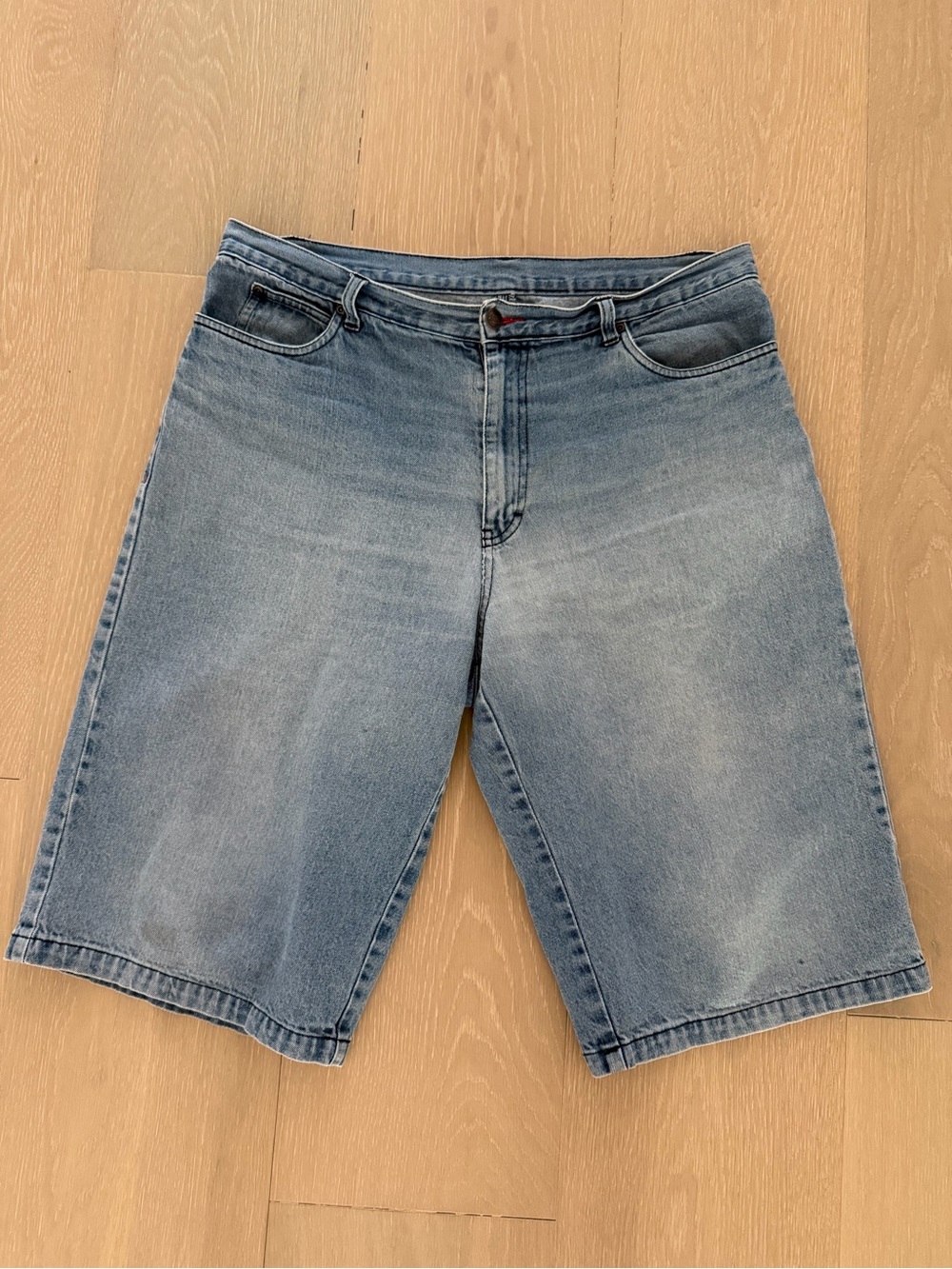 Dickies blue denim long shorts (jorts)